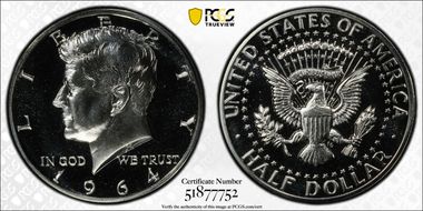 1964 50C Accented Hair PR67