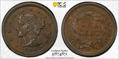 1844 1C Newcomb 5 AU53BN