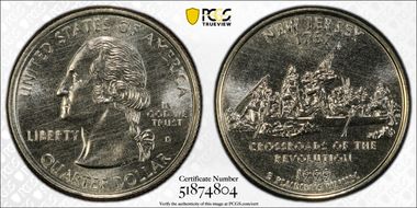1999-D 25C New Jersey MS65