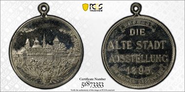 1896 Medal Old Town Exhibition WM Dresden MS62