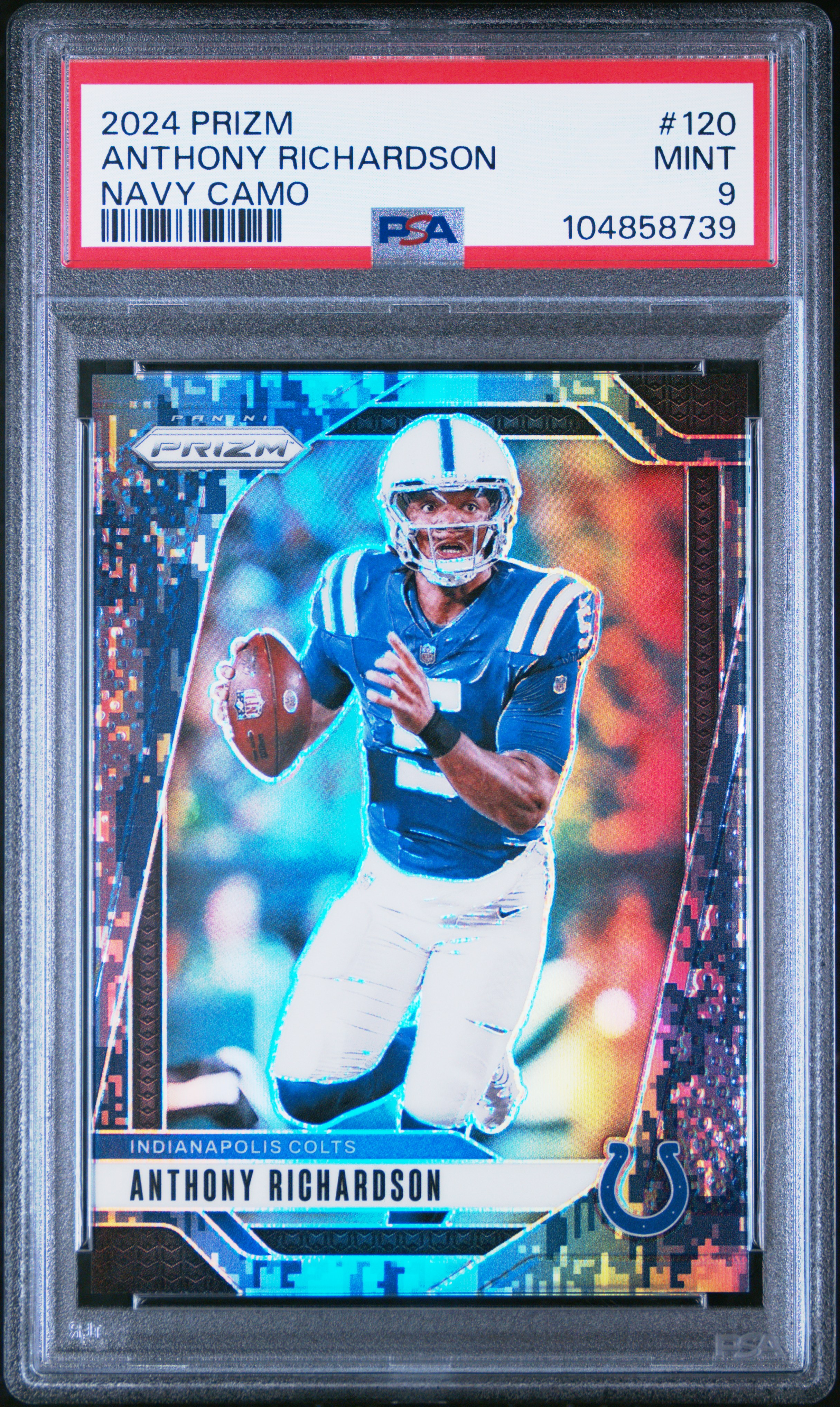 2024 Panini Prizm Anthony Richardson #120 (Navy Camo) Mint 9 front
