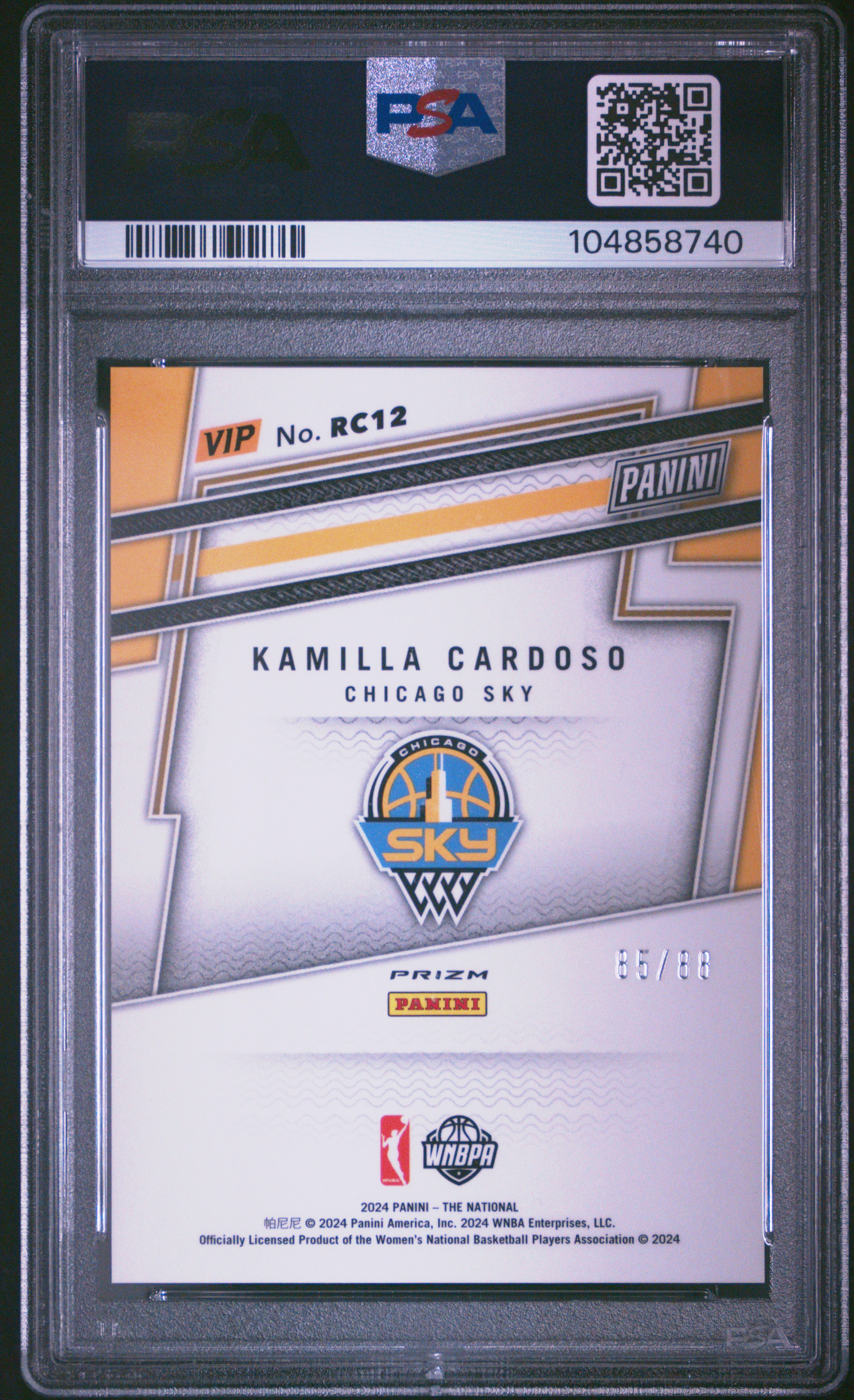 2024 Panini National Sports Collectors Convention Vip Gold Rookies Kamilla Cardoso #Rc12 (Rookies-Pink Sparkle) Nm-Mt 8 back