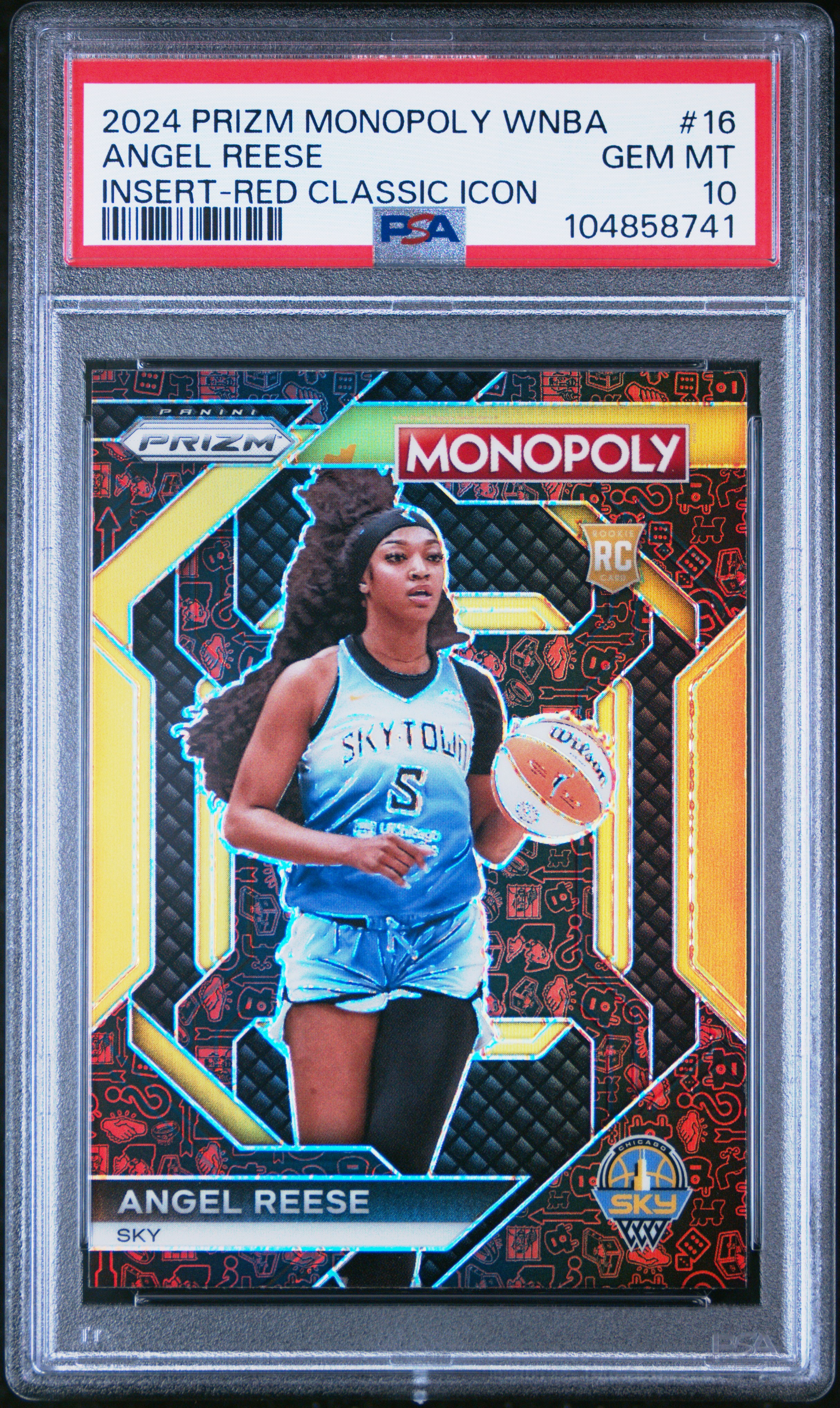 2024 Panini Prizm Monopoly Wnba Insert Angel Reese #16 (Insert-Red Classic Icon) Gem Mt 10 front