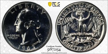 1963 25C PR67