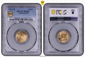 1911 B 10 Fr KM-36  Au MS66