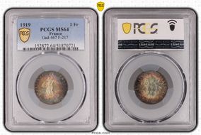 1919 1 Fr Gad-467 F-217 MS64