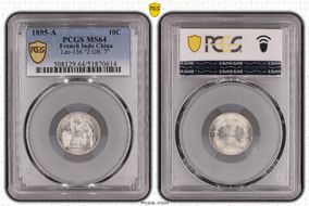 1895-A 10C Lec-136 "2 GR. 7" MS64