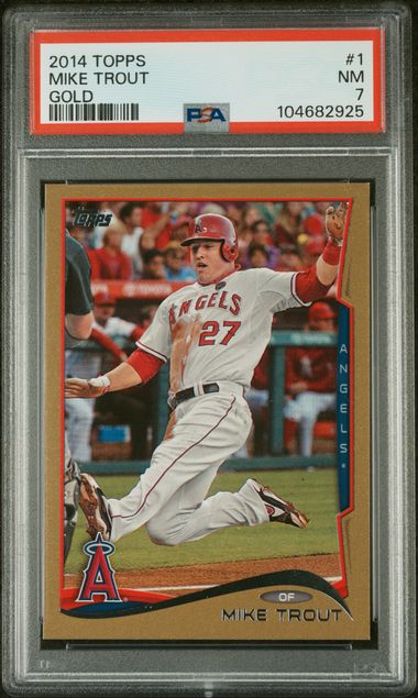 Topps Gold Mike Trout front
