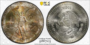 1982-Mo Onza Libertad Ag MS67