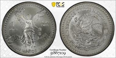 1993-Mo Onza Libertad Ag MS69