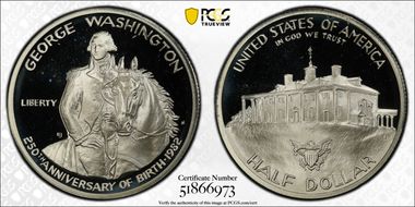1982-S 50C Washington PR69DCAM
