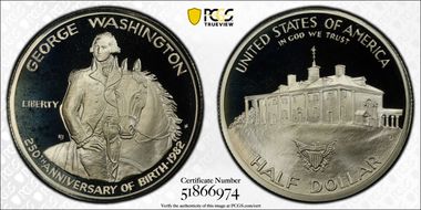 1982-S 50C Washington PR69DCAM