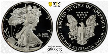 1986-S $1 Silver Eagle PR69DCAM