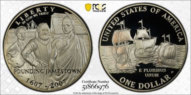 2007-P $1 Jamestown PR69DCAM