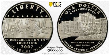 2007-P $1 Desegregation PR69DCAM
