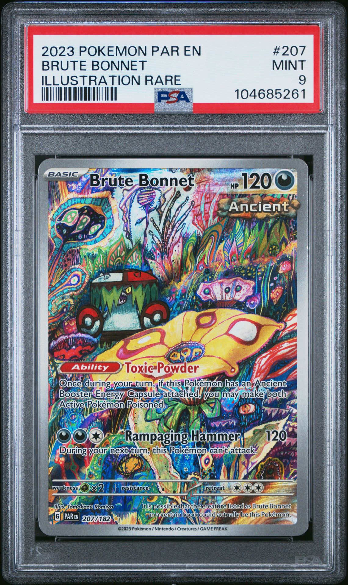 2023 Pokemon POKEMON PAR EN-PARADOX RIFT ILLUSTRATION RARE #207 Brute Bonnet front
