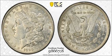 1890-O $1 AU55