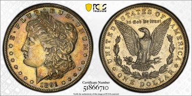 1891-S $1 AU50