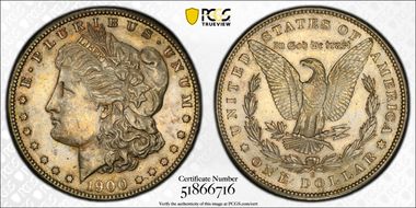 1900-S $1 AU58
