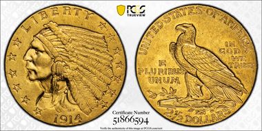 1914 $2.50 MS61