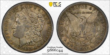 1885-O $1 AU58