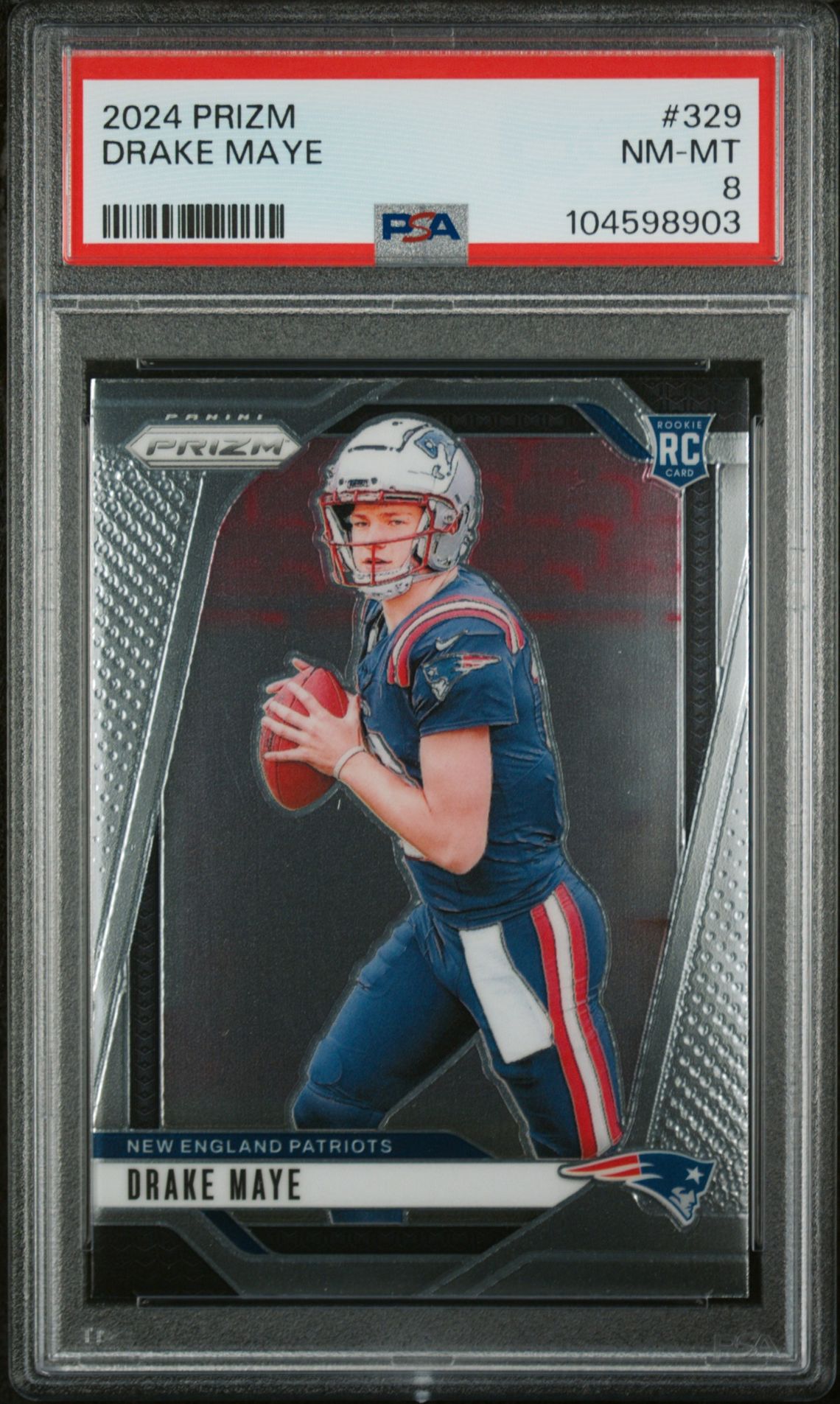 2024 Panini Prizm Drake Maye #329 Nm-Mt 8 front