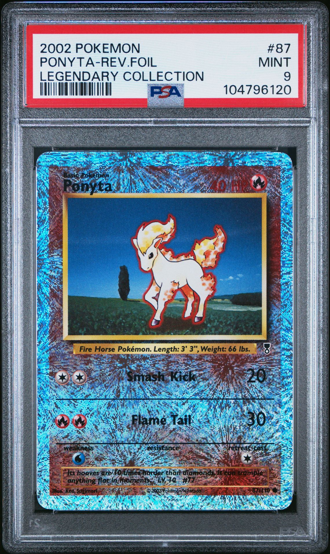 2002 Pokemon POKEMON LEGENDARY COLLECTION #87 Ponyta-Rev.Foil front
