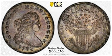 1798 $1 Large Eagle AU53