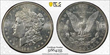 1901 $1 MS62+ 