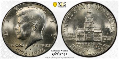 1976-D 50C Clad MS65