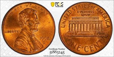1998-D 1C MS64RB