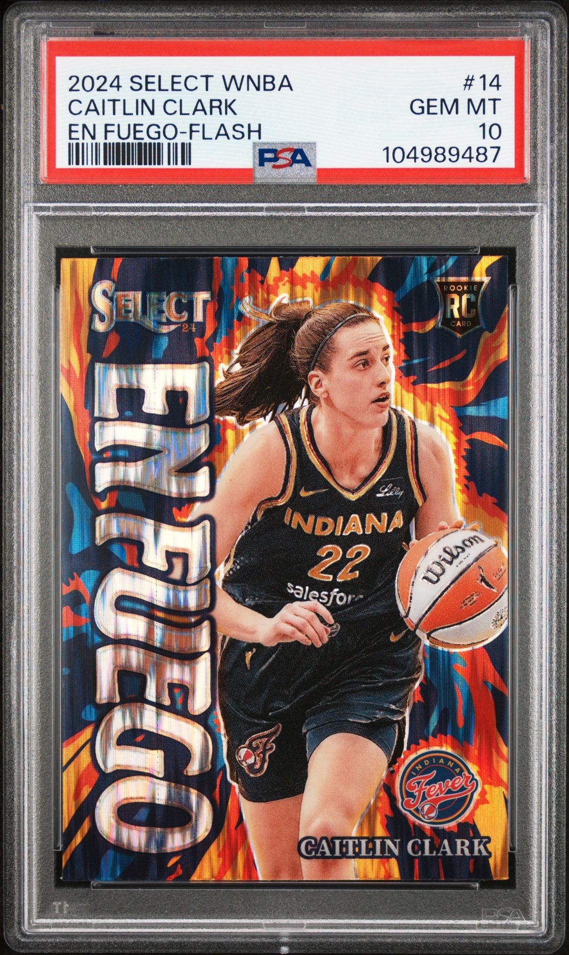 2024 Panini PANINI SELECT WNBA EN FUEGO FLASH #14 Caitlin Clark front