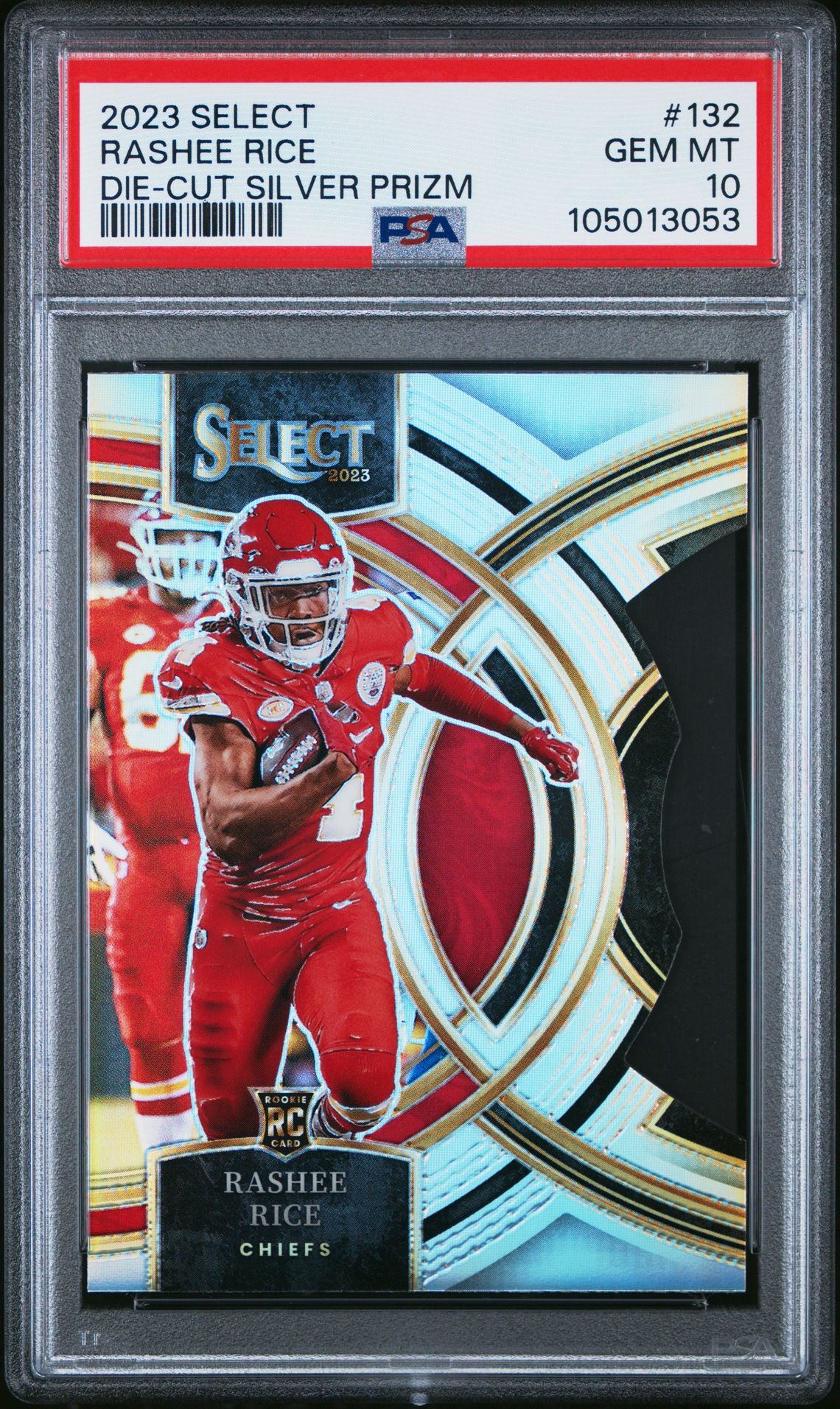 2023 Panini Select Rashee Rice #132 (Die-Cut Silver Prizm) Gem Mt 10 front