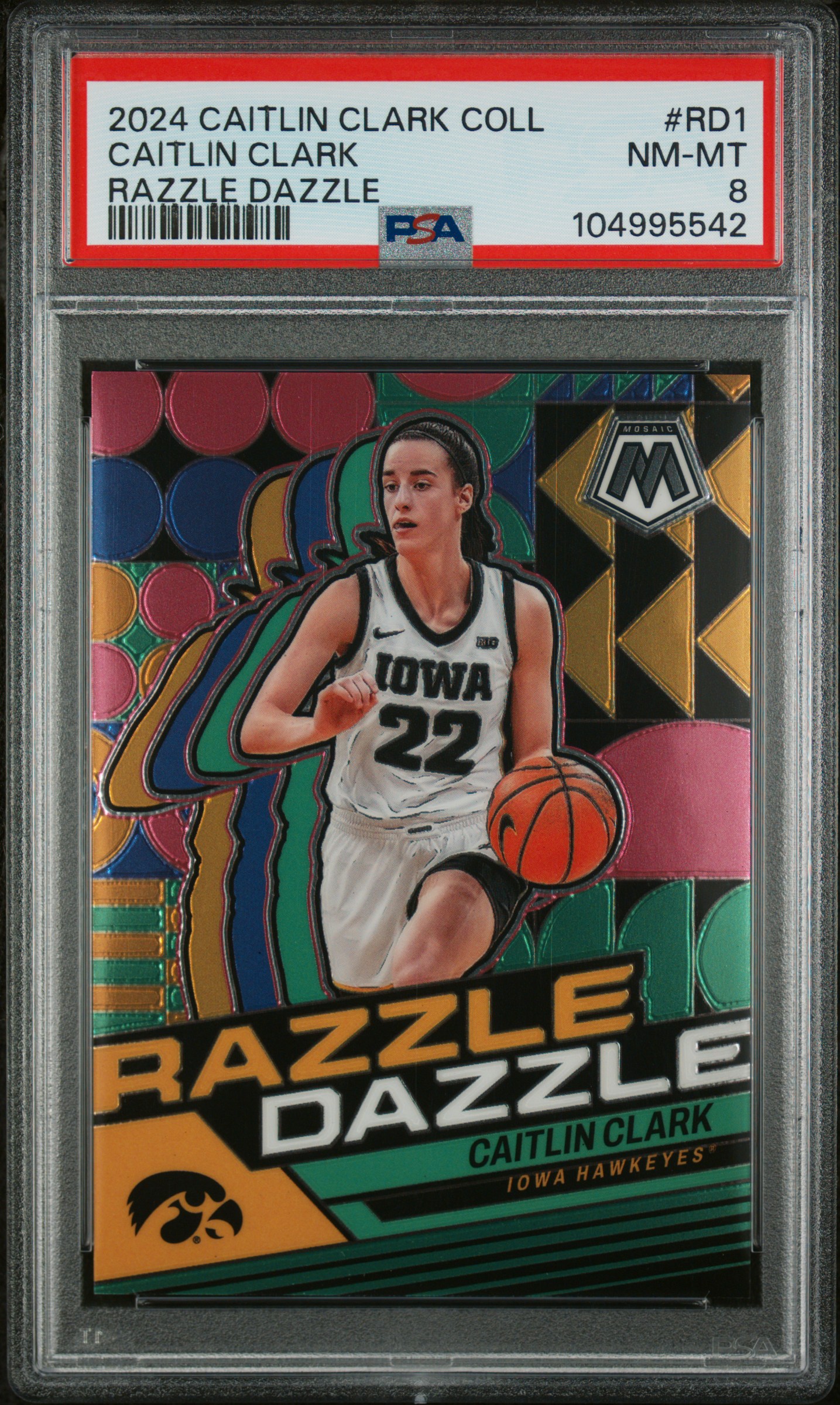 2024 Panini Caitlin Clark Collection Razzle Dazzle Caitlin Clark #Rd1 Nm-Mt 8 front
