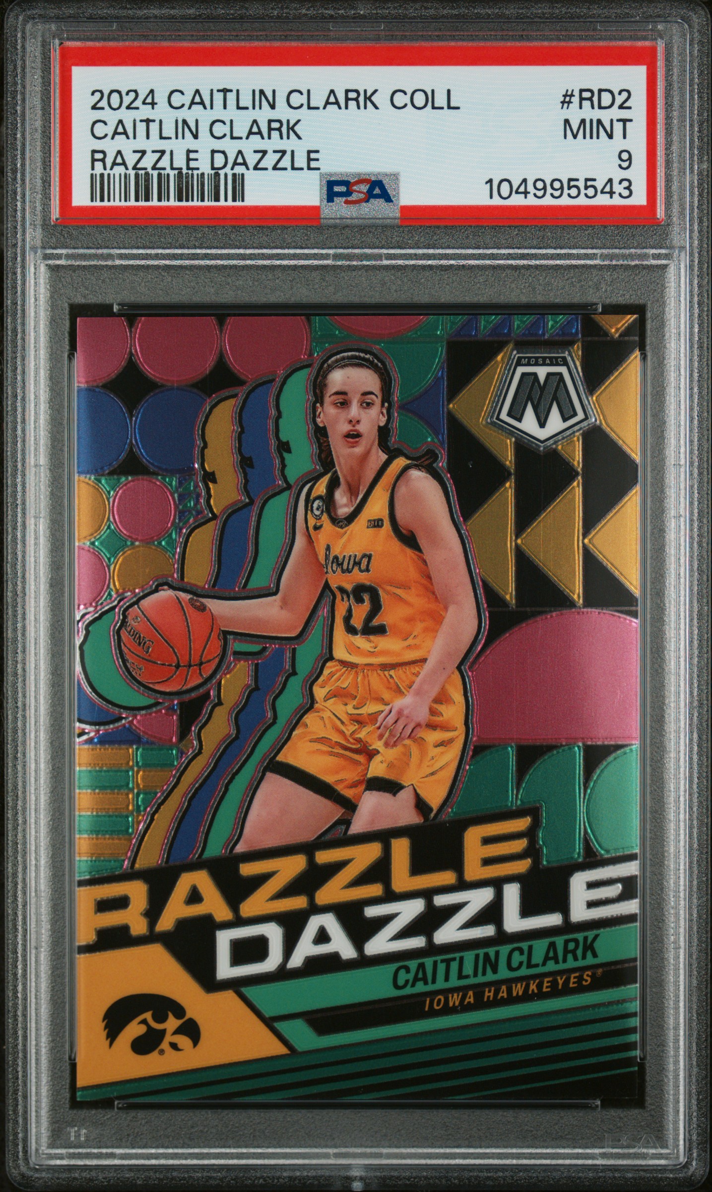 2024 Panini Caitlin Clark Collection Razzle Dazzle Caitlin Clark #Rd2 Mint 9 front