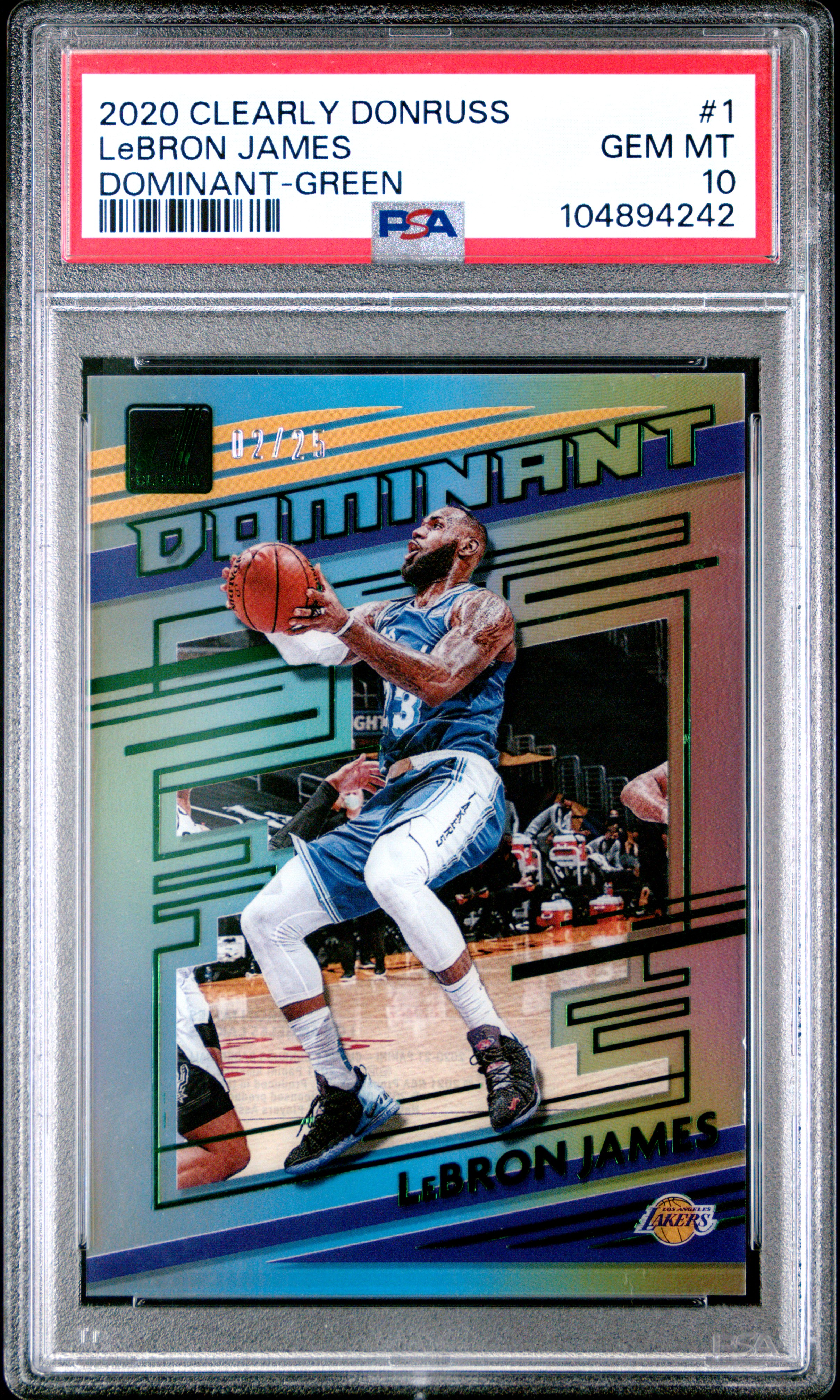 2020-21 clearly donruss LeBron James /25