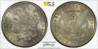 1887-S $1 VAM 2, S/S MS63