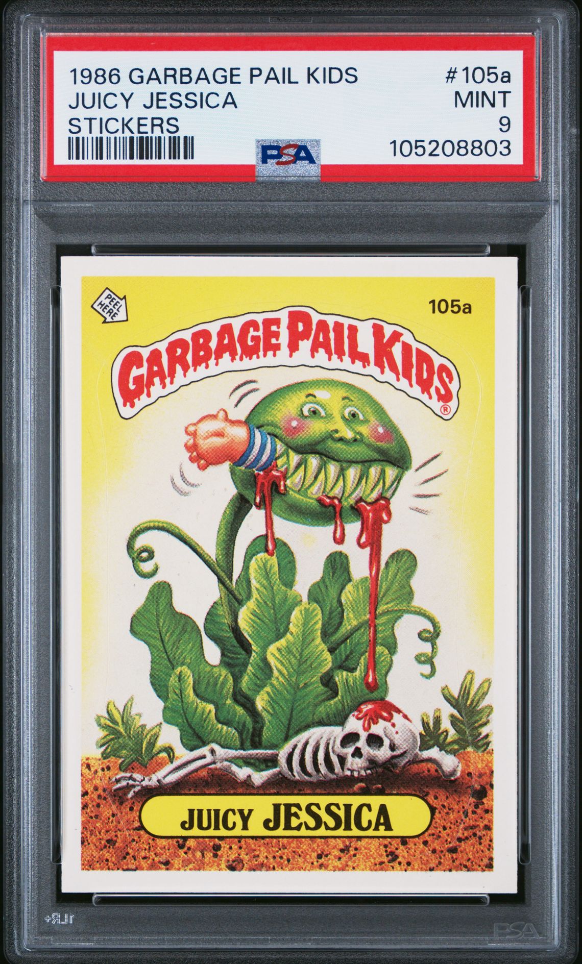 1986 Topps GARBAGE PAIL KIDS STICKERS #105A Juicy Jessica front