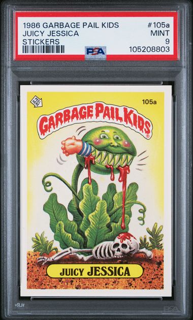 1986 Topps GARBAGE PAIL KIDS STICKERS STICKERS #105A Juicy Jessica front
