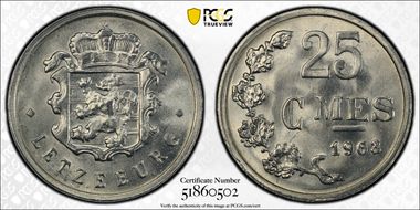 1963 25C Coin Alignment MS66