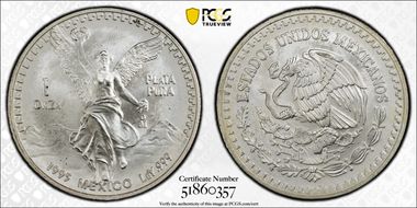 1995-Mo Onza Libertad Ag MS68