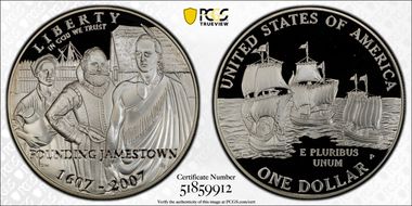 2007-P $1 Jamestown PR69DCAM