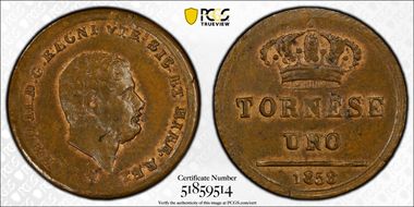 1858 1 Tor MS63BN