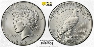 2023 $1 Peace Dollar MS70