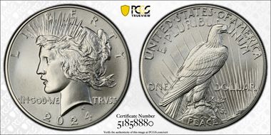2024 $1 Peace Dollar MS69