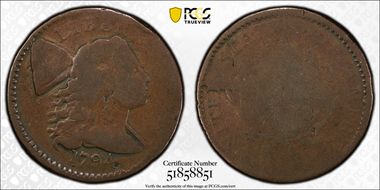 1794 1C No Fraction Bar, S-64 AG3BN