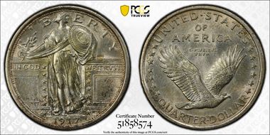 1917 25C Type 1 MS63FH