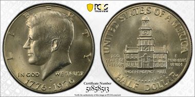 1976-D 50C Clad MS65