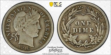 1916 10C Barber VF25