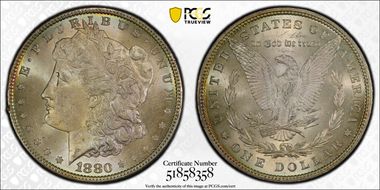1880 $1 VAM 10, 8/7 Bit MS65